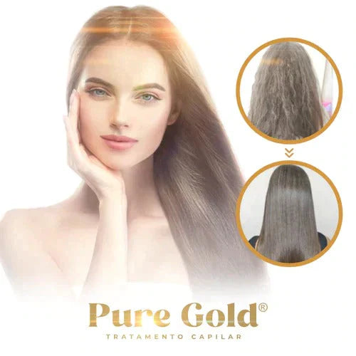 Pure Gold - Creme para Cabelo Alisador Hidratante |COMPRE 1 LEVE 2|